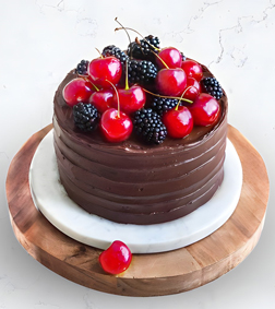 Berry Crowned Chocolate Cake