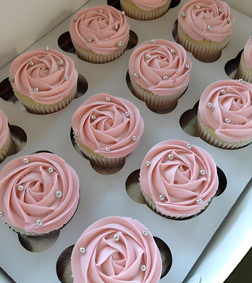 Elegant Pink Swirl Cupcakes