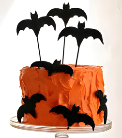 Bat's Lair Halloween Cake