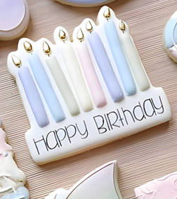 Pastel Birthday Cookies