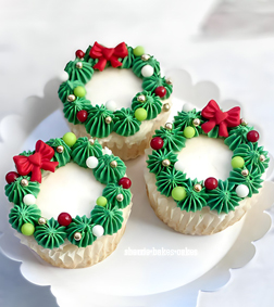 Holiday Wreath Cupcakes