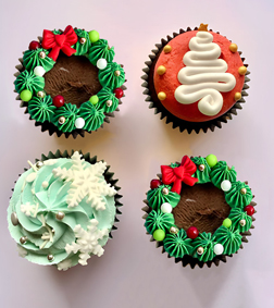 Joyous Christmas Cupcakes