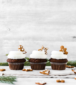 Fluffy Gingerbread Cupcakes