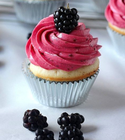 Blackberry Burst Cupcakes