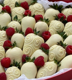 White Chocolate Dipped Strawberries