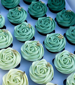 Green Ombre Cupcakes