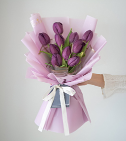 Royal Purple Tulip Bouquet