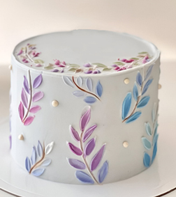 Artistic White Cake
