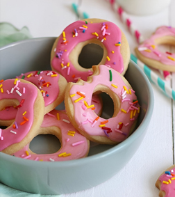 Pink Donut Cookies
