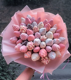 Pink Charm Dipped Strawberry Bouquet