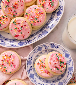 Pink Frosted Sugar Cookies