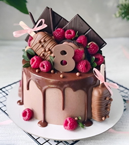 Raspberry Choco Drip Cake