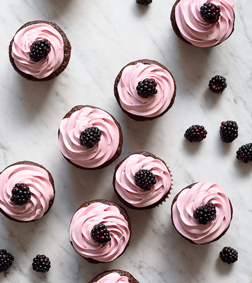 Blackberry Swirls Cupcakes