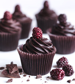 Blackberry Choco Cupcakes