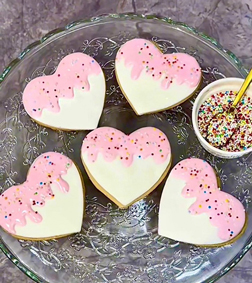 Dripping Heart Cookies
