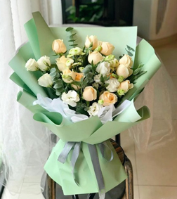 Peach Rose Charm Bouquet