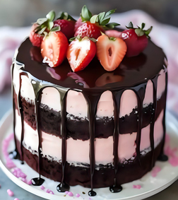 Choco Berry Naked Cake