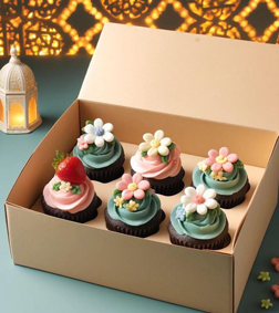Floral Eid Cupcakes