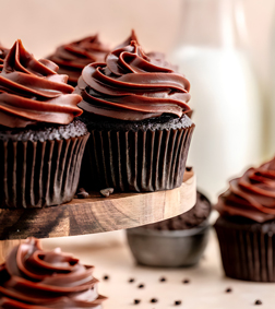 Double Choco Fudge Cupcakes