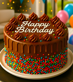 Confetti Chocolate Cake