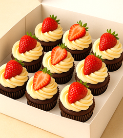 Choco Berry Charm Cupcakes