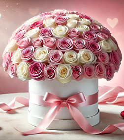 Flourishing Dream Rose Hatbox