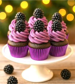 Blackberry Whirl Cupcakes