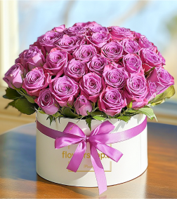 Violet Bloom Hatbox