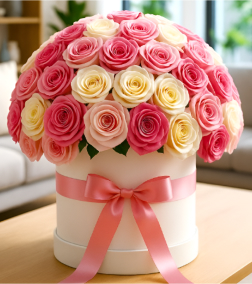 Flourishing Dream Rose Hatbox
