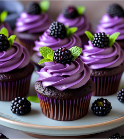 Royal Purple Cupcakes
