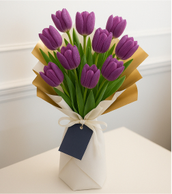 Amethyst Dream Tulip Arrangement