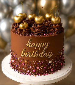 Golden Celebration Choco Cake