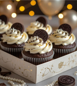 Choco-Cream Crunch Cupcakes