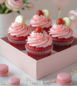 Pearl Strawberry Cupcakes