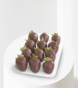 Black Magic - Dozen Dark Chocolate Covered Strawberries Black Magic - Dozen Dark Chocolate Covered Strawberries