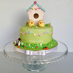Spring Chicks Garden Cake