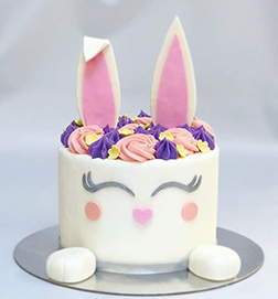 Purple Crown Bunny Cake