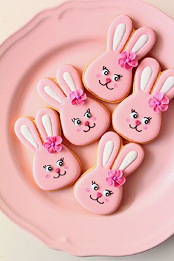 Pink Bunny Cookies