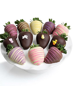 Easter Rainbow Dipped Strawberries