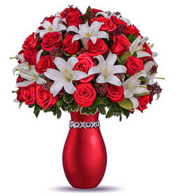 XOXO Bouquet with Red Roses, Flowers