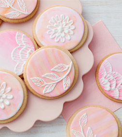 Brush Embroidery Sunrise Cookies