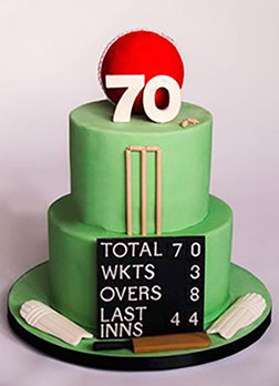 Cricket Fan Father's Day Cake