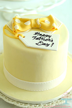 Yellow Bow Tie Father's Day Cake