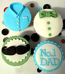 Dressed Up Father's Day Cupcakes