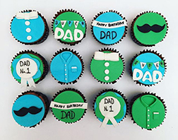 Green & Blue Father's Day Cupcakes