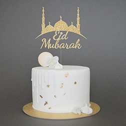 Golden Shimmer Eid Cake