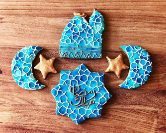 Beautiful in Blue Ramadan Cookies