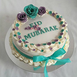 Vibrant Frosted Eid Cake