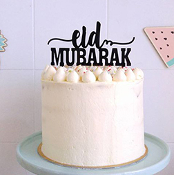 White Frosted Eid Cake