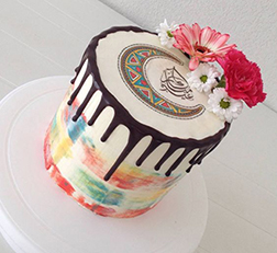 Pastel Drip Eid Cake